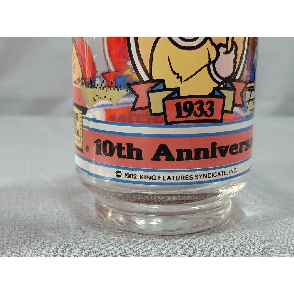 Vtg 1982 Popeye's 10th Anniv Collector's Series Glasses Olive Oyl Swee' Pea